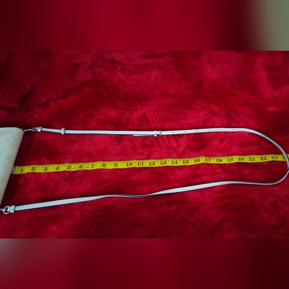 Coach Cream Foldover Signature Crossbody Bag - Picture 6 of 10